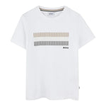 Boss T-Shirt tinta unita con Stampa Bianco per Bambino J52035 BIANCO BOSS 