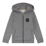 Boss Felpa tinta unita con Zip E Cappuccio Grigio per Bambino J52320 GRIGIO BOSS 