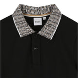 Boss Polo tinta unita con Colletto In Contrasto Nero per Bambino J52341 NERO BOSS 