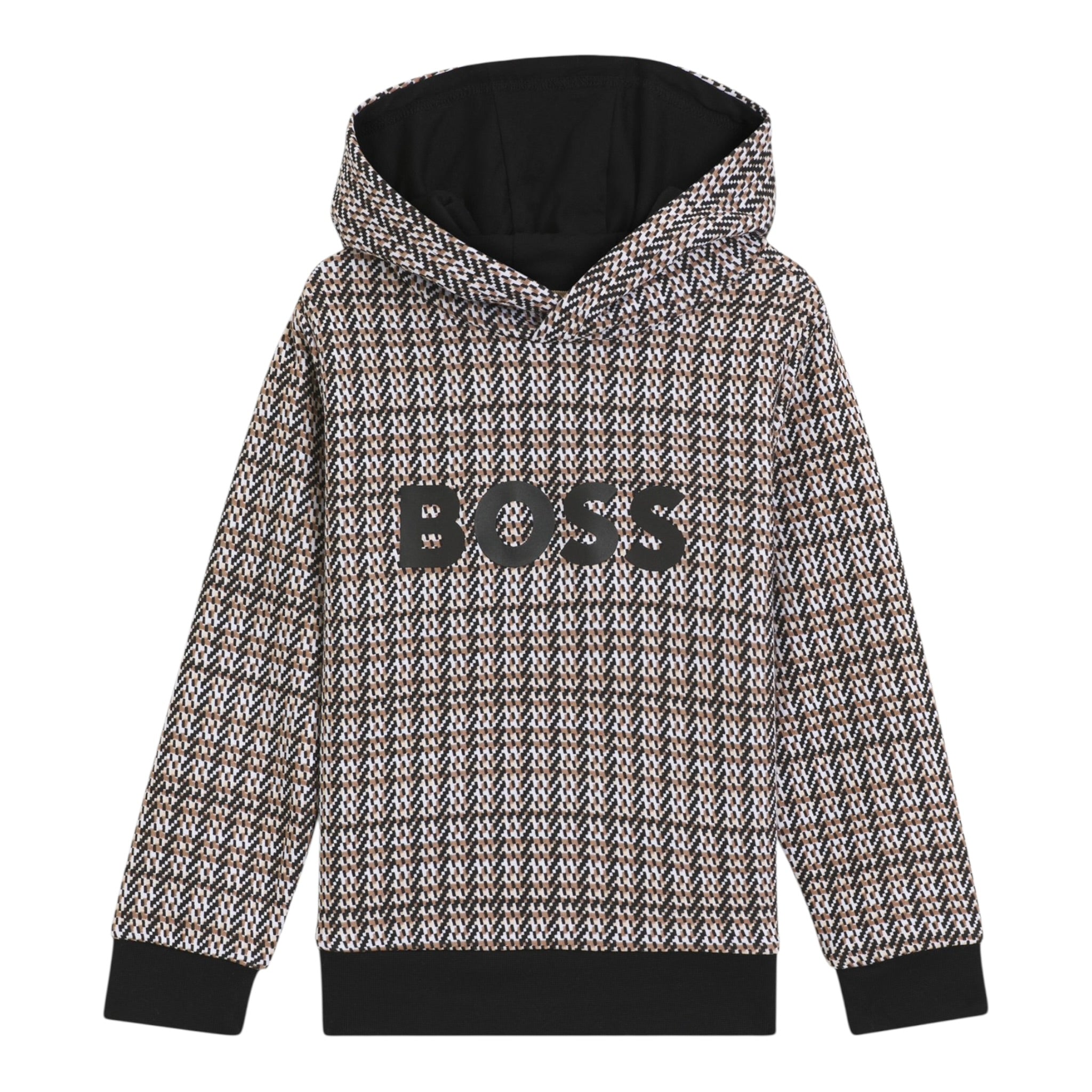 Boss Felpa tinta unita con Microfantasia Bianco per Bambino J52357 BIANCO BOSS 