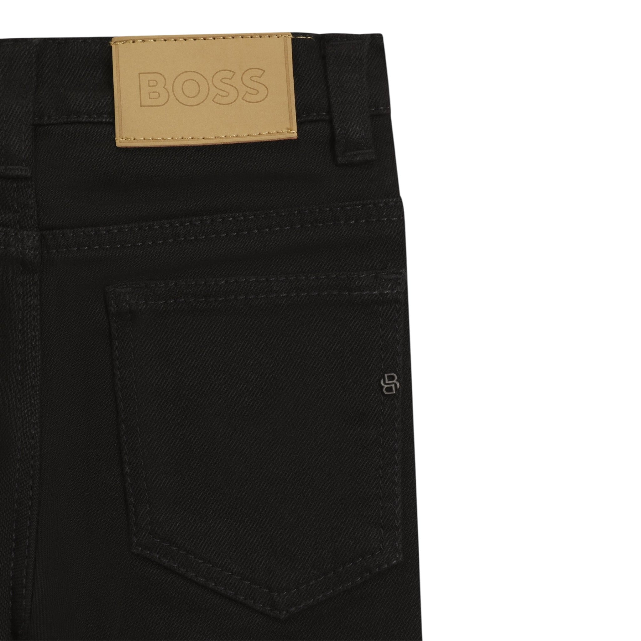 Boss Pantalone tinta unita con Girovita Regolabile Nero per Bambino J52440X NERO BOSS 