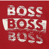 Boss Shirt tinta unita con Logo Rosso per Neonato J52463 ROSSO BOSS 