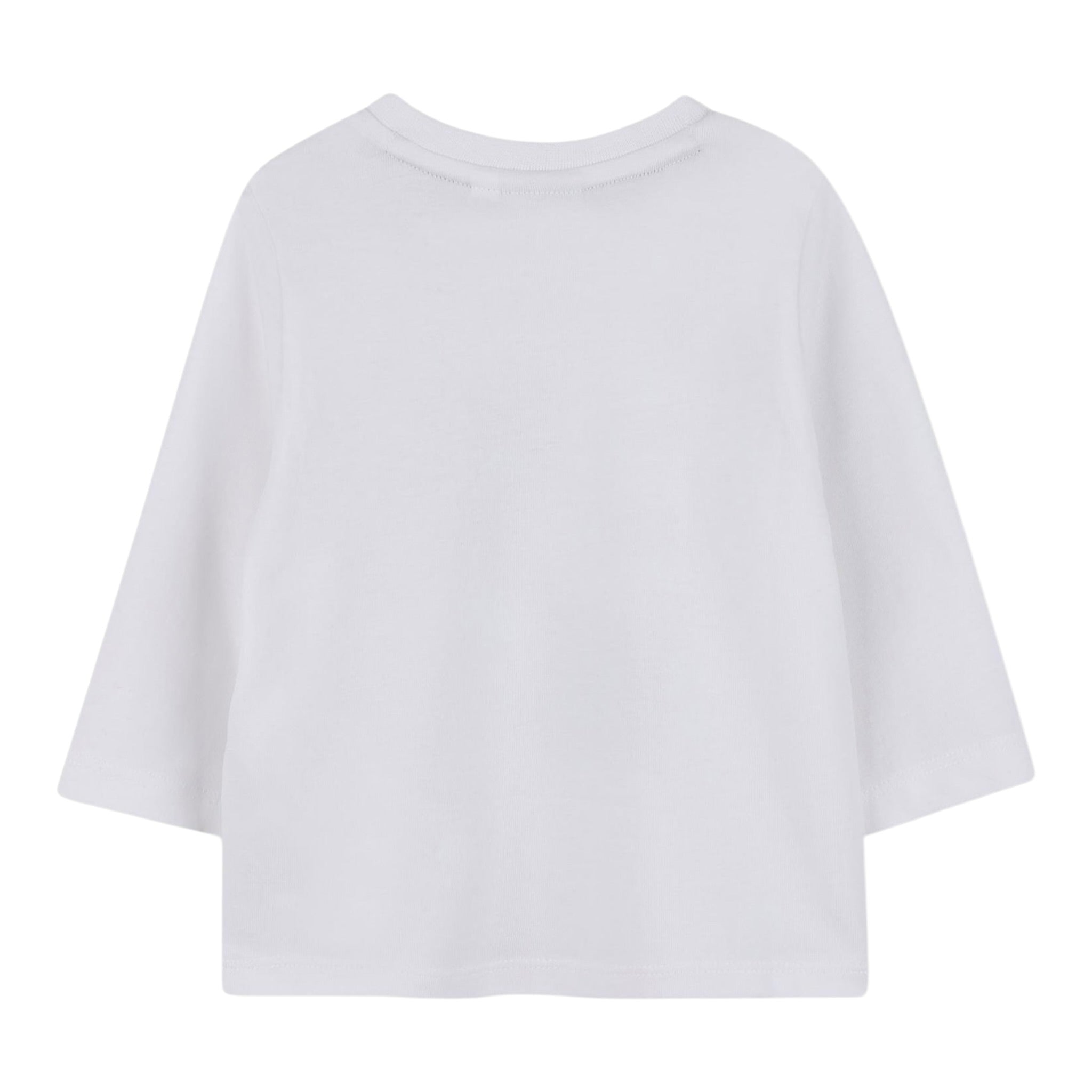 Boss Shirt Girocollo tinta unita con Stampa Bianco per Neonato J52472N BIANCO BOSS 