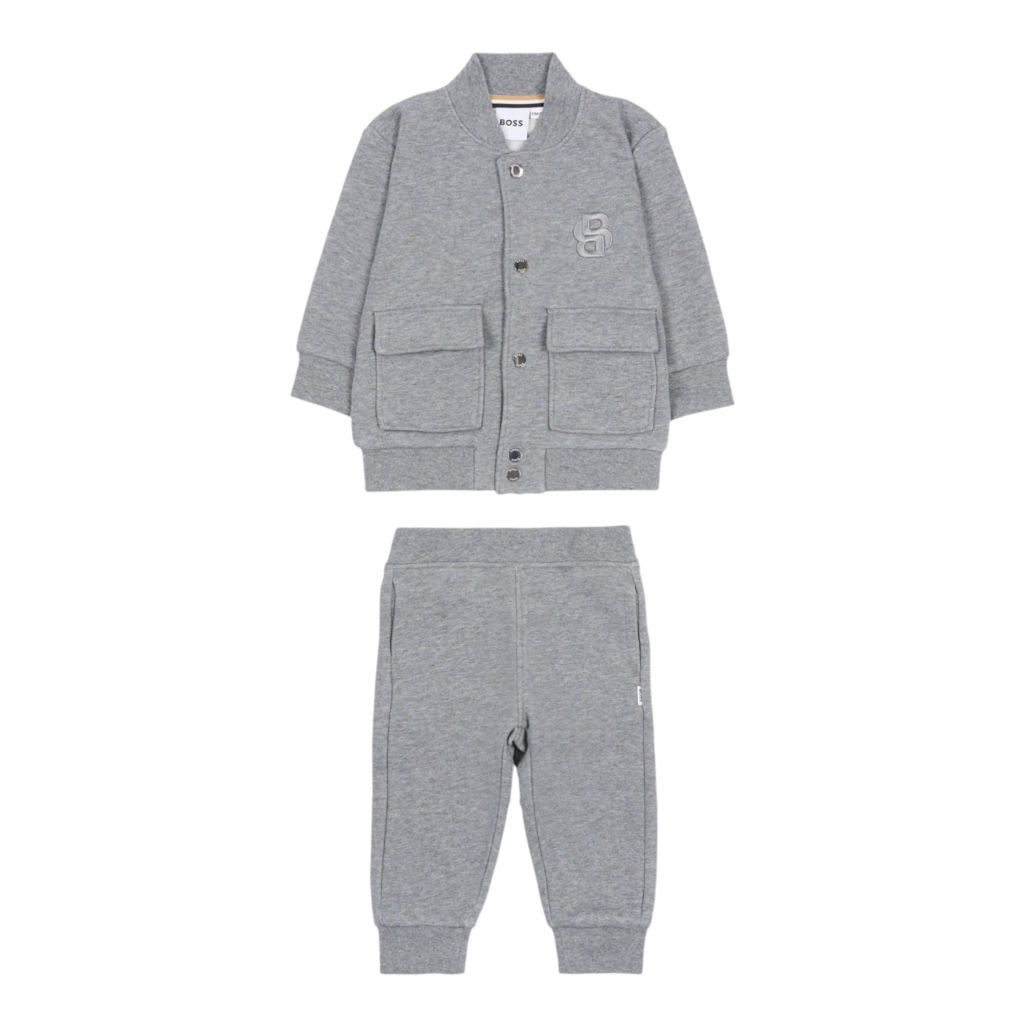 Boss Completo 2Pz Felpa-Pantalone Grigio per Neonato J52482X GRIGIO BOSS 
