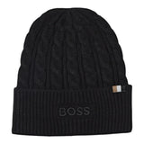 Boss Cappello tinta unita con Logo Nero per Neonato J52624 NERO BOSS 