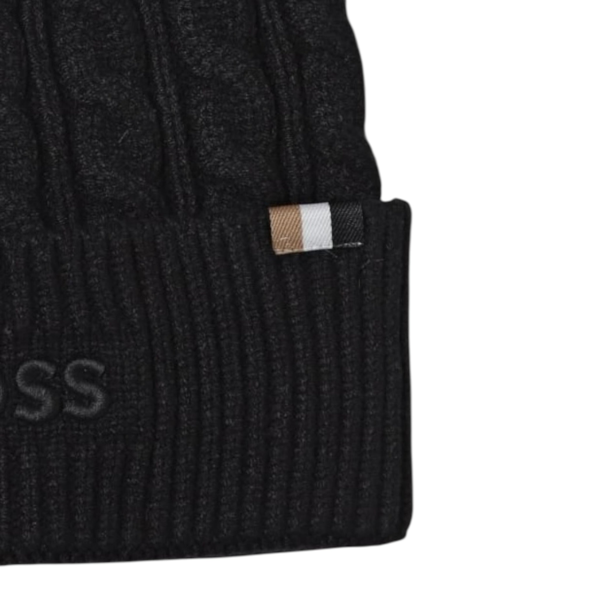 Boss Cappello tinta unita con Logo Nero per Neonato J52624 NERO BOSS 