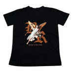 Brian Rush T-Shirt Girocollo tinta unita con Stampa Nero per Bambina 8325 NERO BRIAN RUSH 