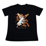 Brian Rush T-Shirt Girocollo tinta unita con Stampa Nero per Bambina 8325 NERO BRIAN RUSH 