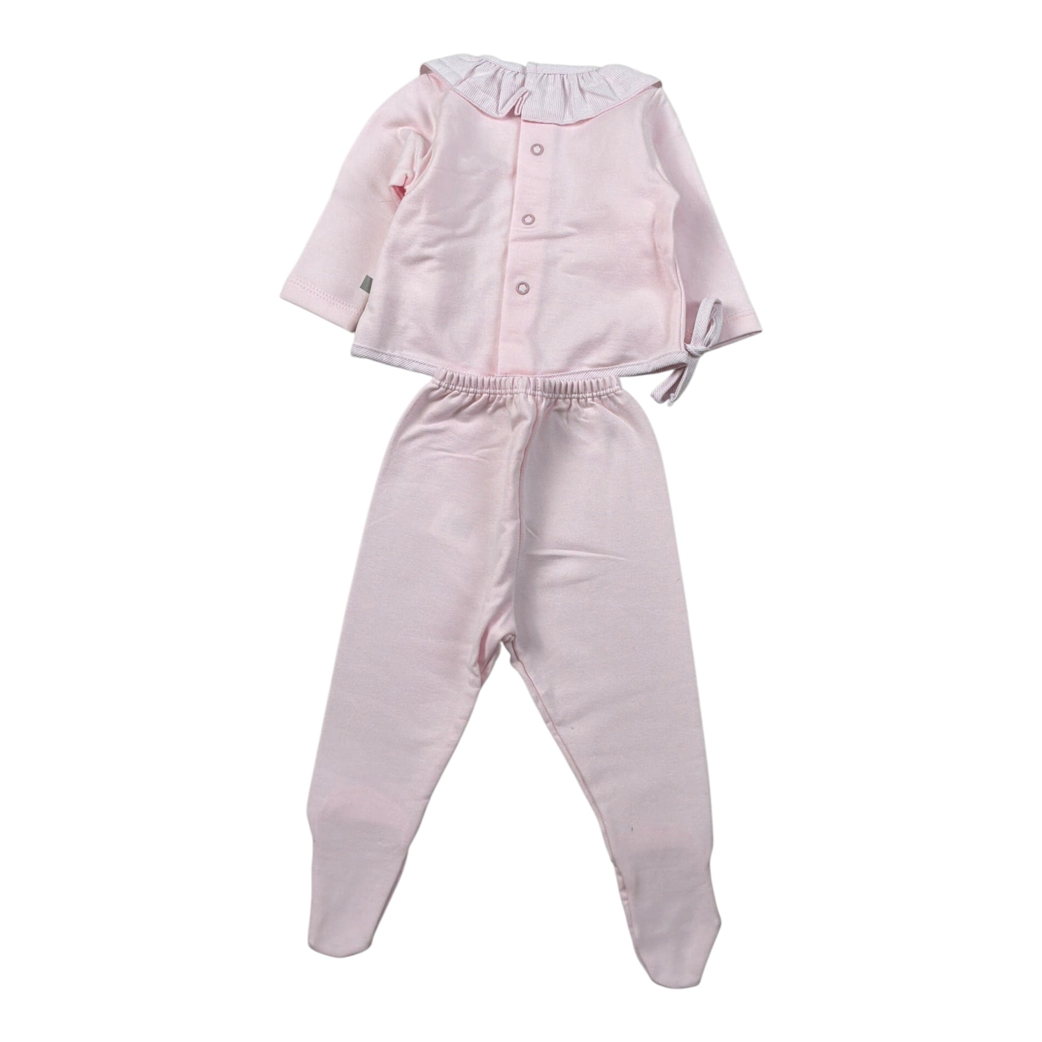 Calamaro Completo 2Pz Maglia-Ghettina tinta unita Rosa per Neonata 11170 ROSA CALAMARO 