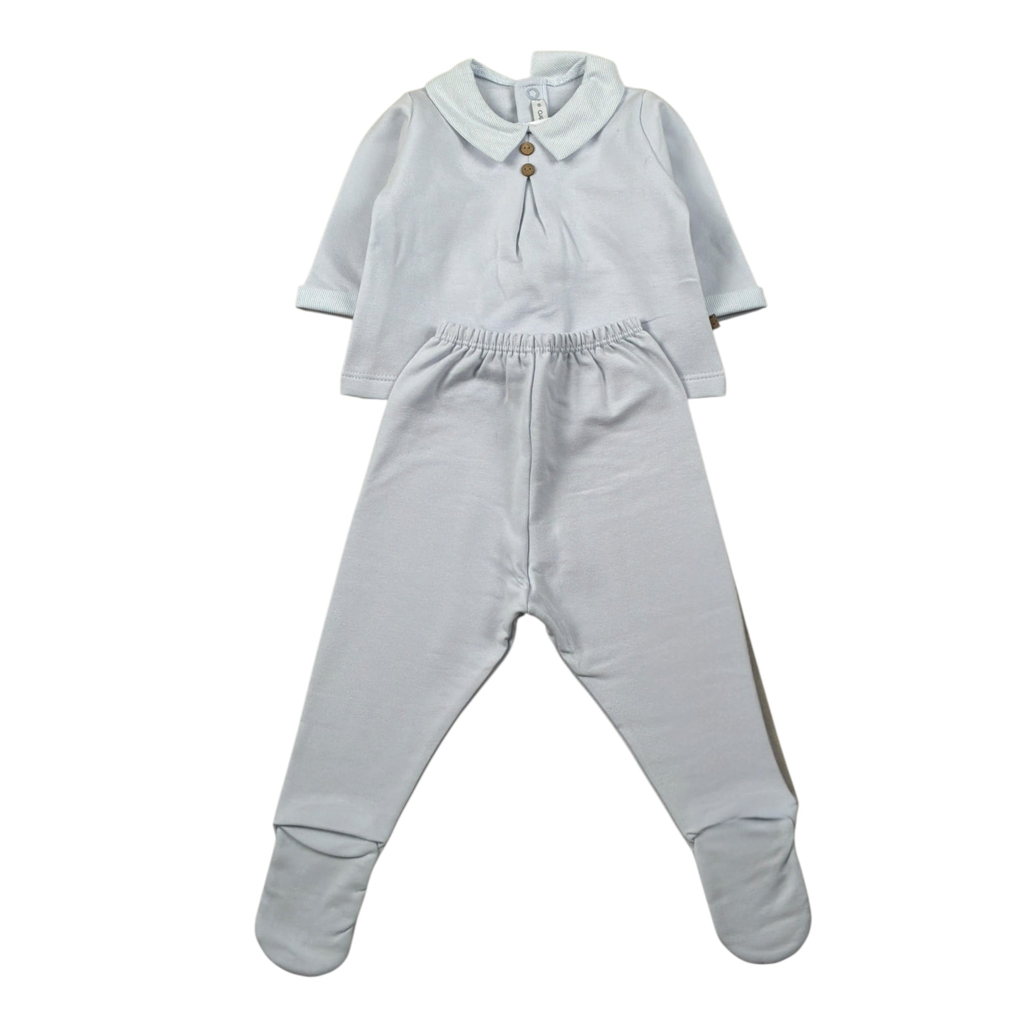 Calamaro Completo 2 Pezzi Shirt-Ghettina Azzurro per Neonato 11171X AZZURRO CALAMARO 