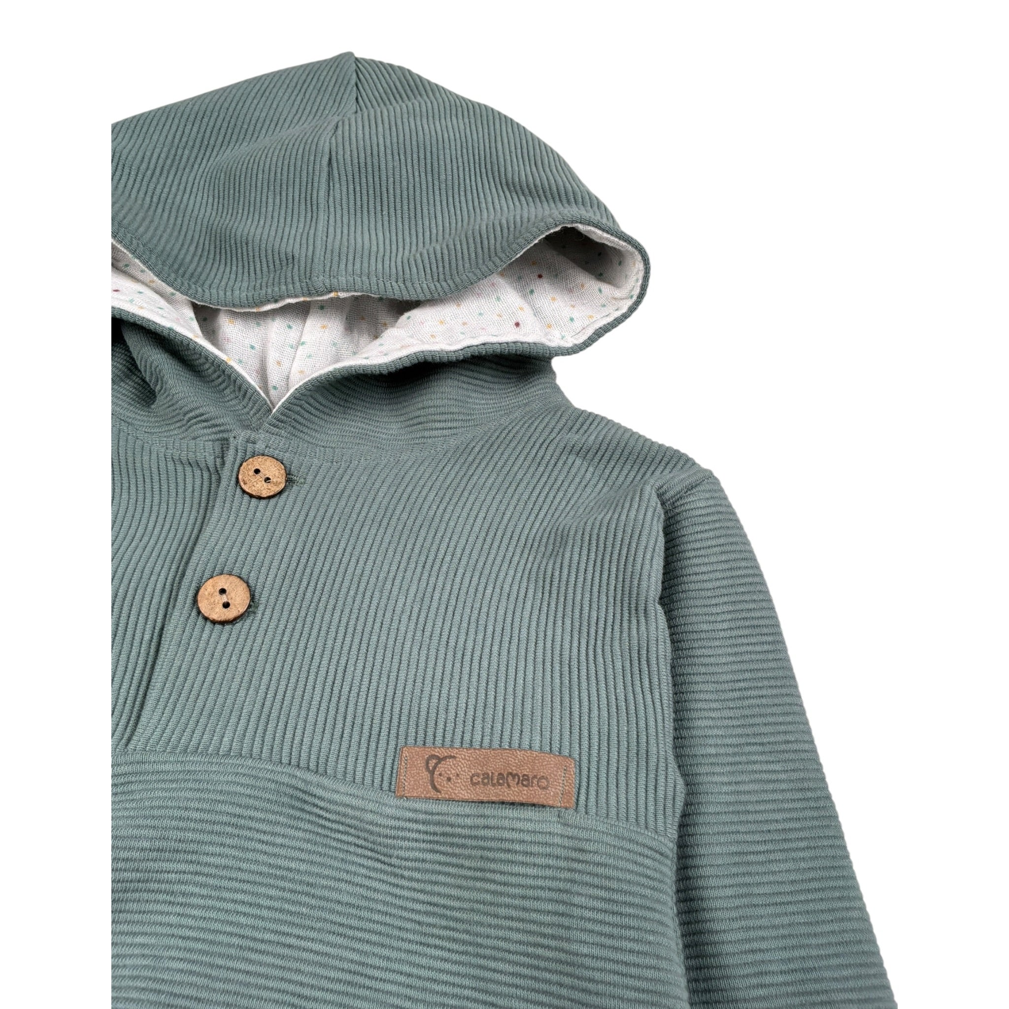 Calamaro Completo 2 Pezzi Felpa-Pantalone tinta unita Verde per Neonato 11189 VERDE CALAMARO 