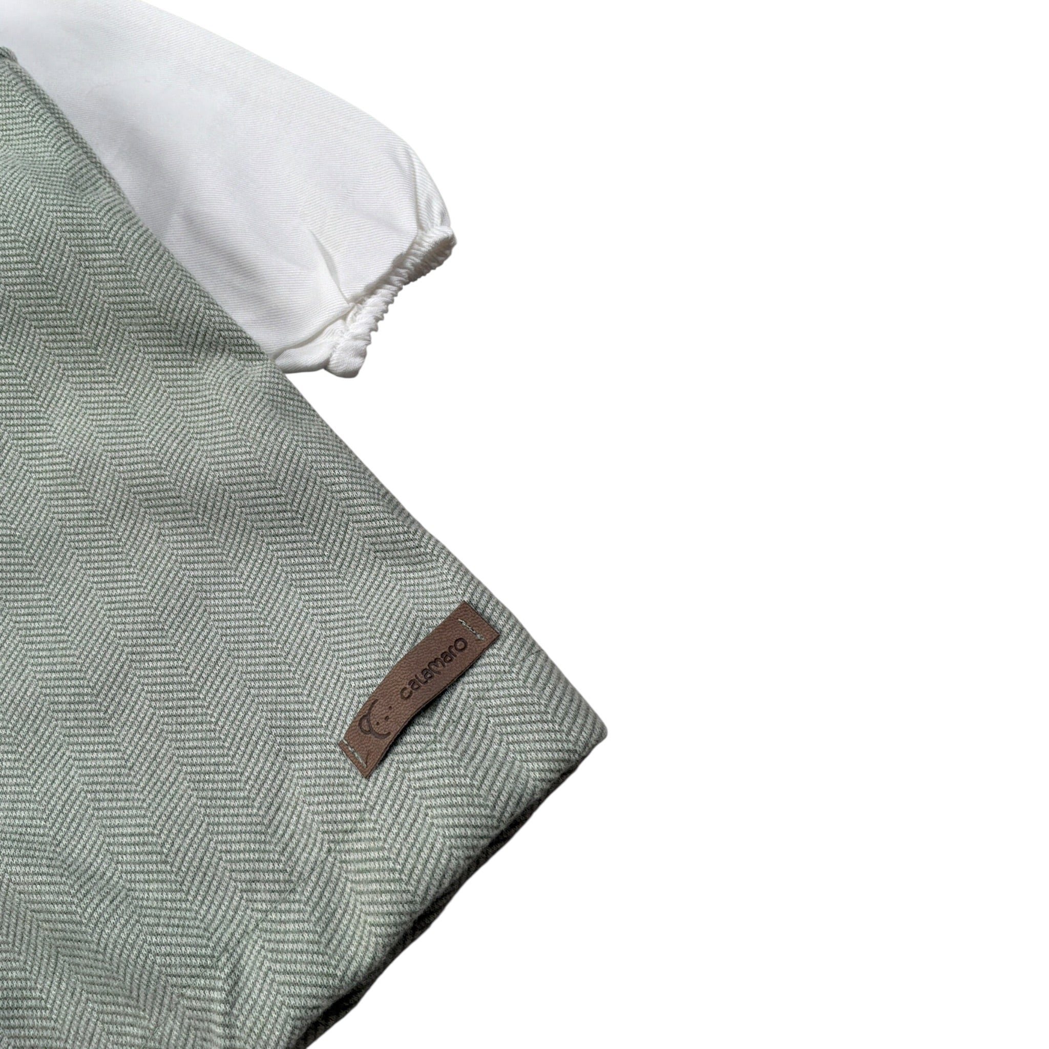 Calamaro Completo 2Pz Camicia-Salopette Bicolore Bianco/Verde per Neonato 11250 BIANCO/VERDE CALAMARO 