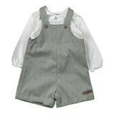Calamaro Completo 2Pz Camicia-Salopette Bicolore Bianco/Verde per Bambino 11250J BIANCO/VERDE CALAMARO 