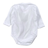 Calamaro Body tinta unita con Ricami Bianco per Neonata 18020 BIANCO CALAMARO 