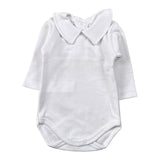 Calamaro Body tinta unita con Colletto Bianco per Bambina 190900J BIANCO CALAMARO 