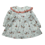 Calamaro Abito tinta unita con Stampa Bianco per Neonata 21306 BIANCO CALAMARO 