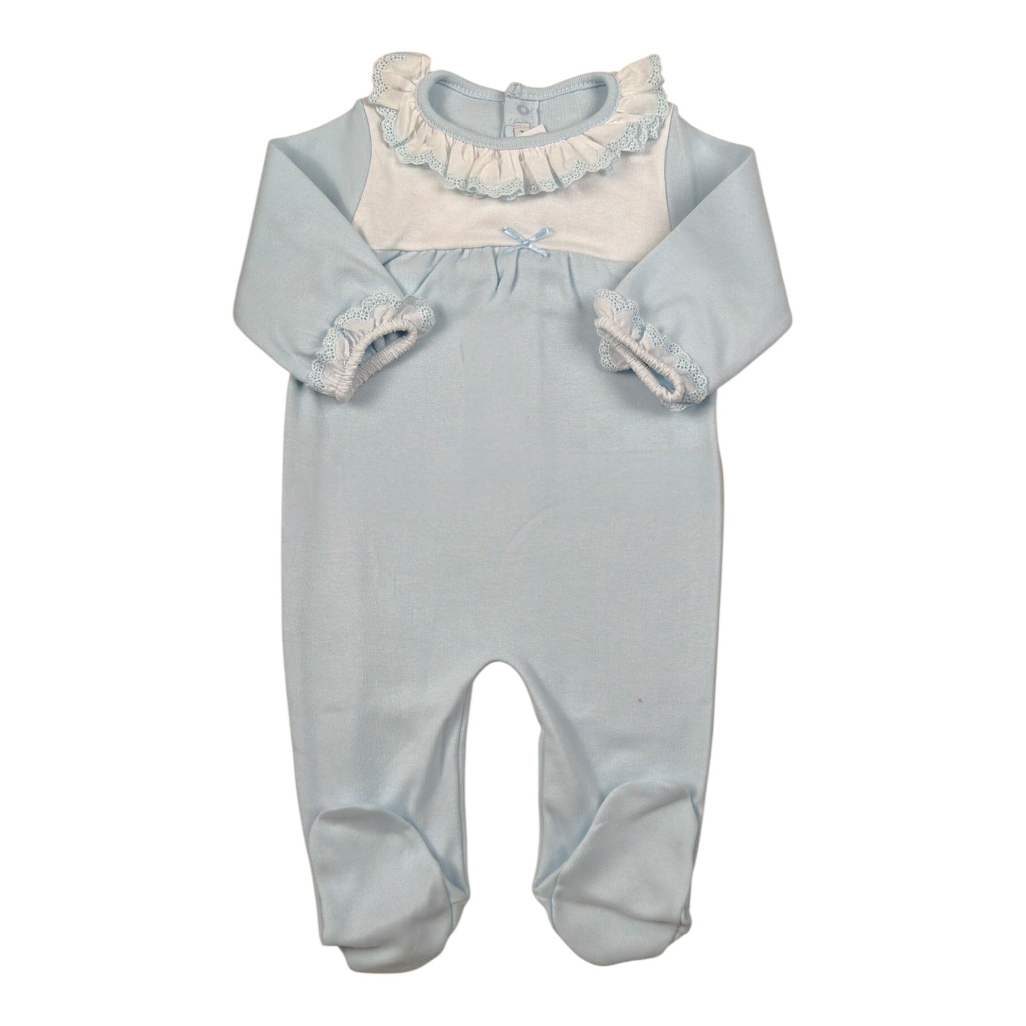 Calamaro Tutina Manica Lunga tinta unita Azzurro per Neonata 33047X AZZURRO CALAMARO 