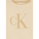 Calvin Klein Maglia tinta unita con Logo Beige per Neonato 00205 BEIGE CALVIN KLEIN 