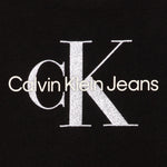 Calvin Klein Felpa tinta unita con Logo Nero per Bambina 02823N NERO CALVIN KLEIN 