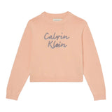 Calvin Klein Maglia tinta unita con Stampa Rosa per Bambina 02971 ROSA CALVIN KLEIN 