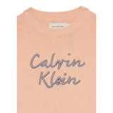 Calvin Klein Maglia tinta unita con Stampa Rosa per Bambina 02971 ROSA CALVIN KLEIN 
