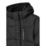 Calvin Klein Giubbino tinta unita con Zip E Cappuccio Nero per Bambino IB0IB01276X NERO CALVIN KLEIN 