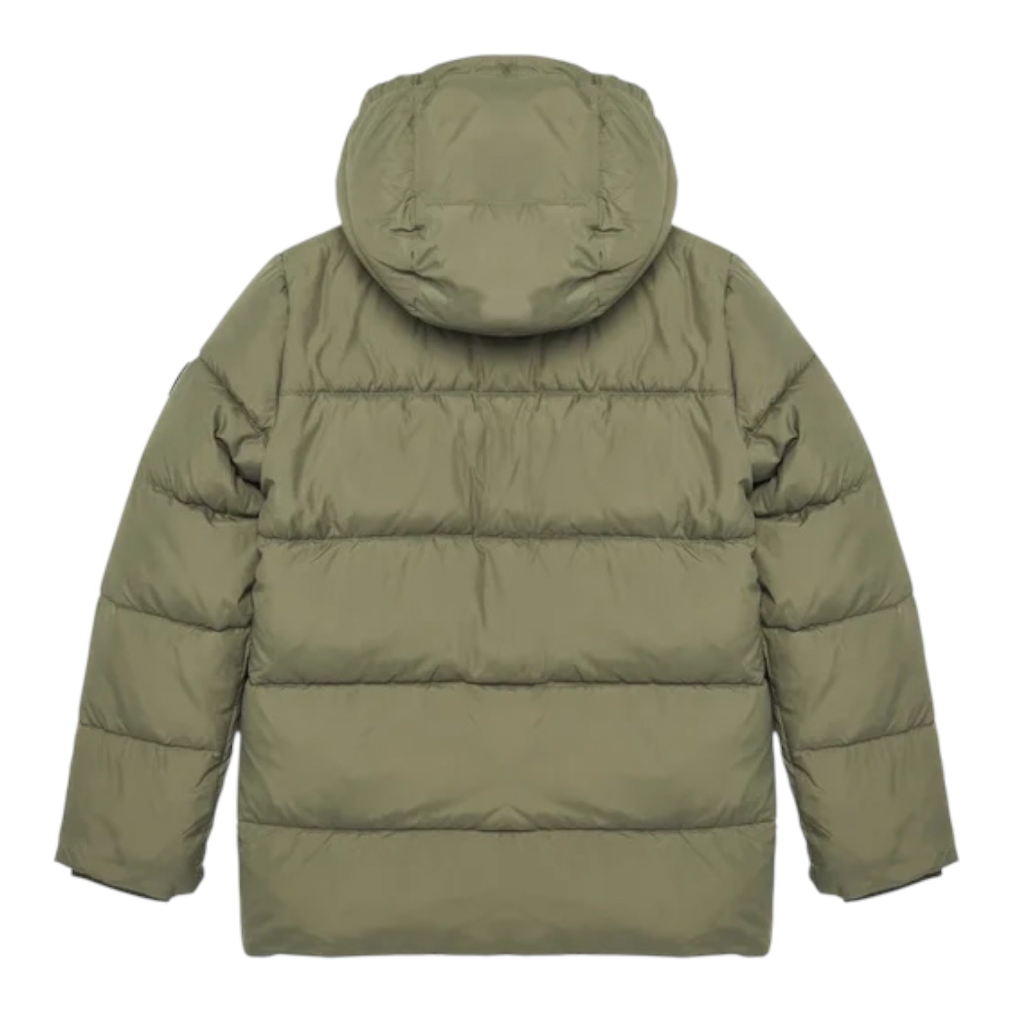 Calvin Klein Giubbino tinta unita con Zip E Cappuccio Verde per Bambino IB0IB01276X VERDE CALVIN KLEIN 