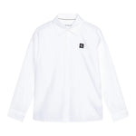 Calvin Klein Camicia tinta unita con Logo Bianco per Bambino IB0IB01962 BIANCO CALVIN KLEIN 