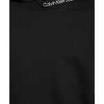 Calvin Klein Felpa tinta unita con Cappuccio E Logo Nero per Bambina IB0IB02038 NERO CALVIN KLEIN 