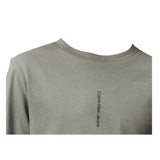 Calvin Klein Shirt Girocollo tinta unita con Logo Verde per Bambino IB0IB02166 VERDE CALVIN KLEIN 