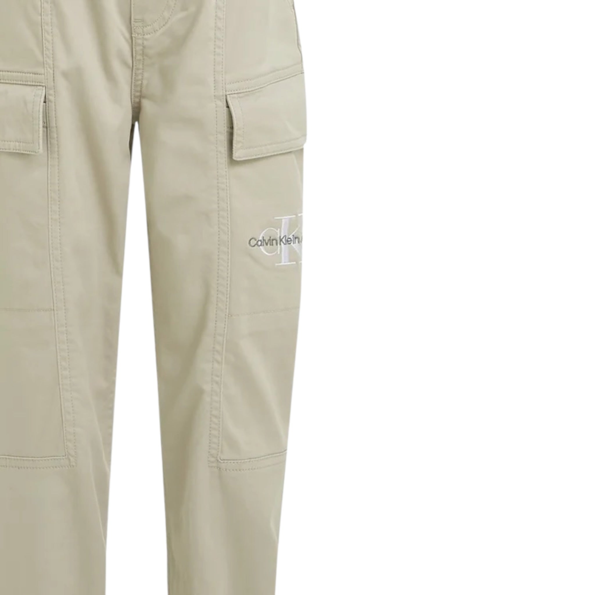 Calvin Klein Pantalone tinta unita con Logo Beige per Bambino IB0IB02270XX BEIGE CALVIN KLEIN 