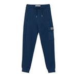 Calvin Klein Pantalone tinta unita con Logo Blu per Bambino IB0IB02522 BLU CALVIN KLEIN 
