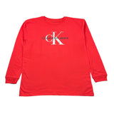 Calvin Klein Shirt Girocollo tinta unita con Stampa Rosso per Bambino IB0IB02531 ROSSO CALVIN KLEIN 
