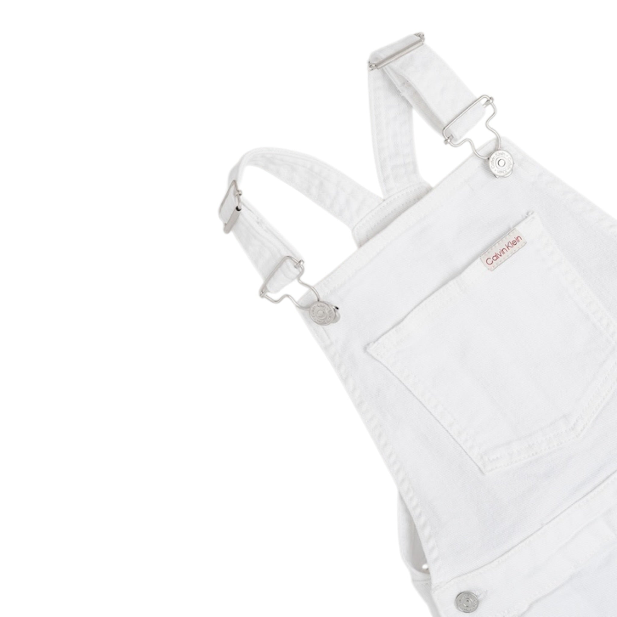 Calvin Klein Salopette Modello Gonna tinta unita con Logo Bianco per Bambina IG0IG02904 BIANCO CALVIN KLEIN 