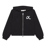 Calvin Klein Felpa con Zip E Cappuccio tinta unita Nero per Bambina IG0IG02969 NERO CALVIN KLEIN 