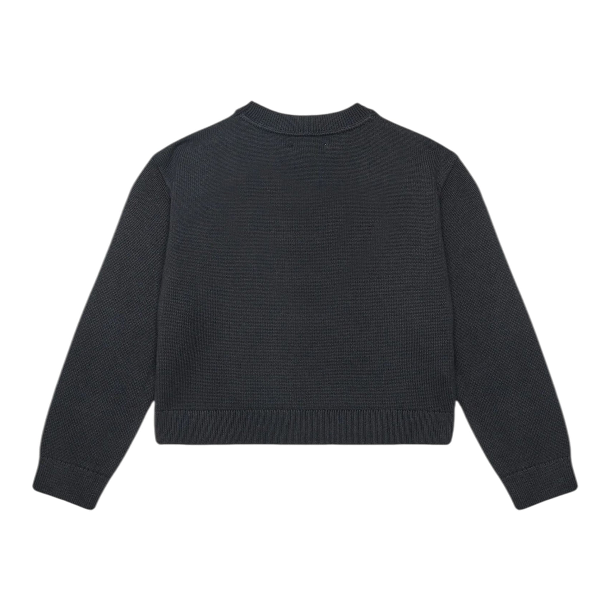 Calvin Klein Maglia Girocollo tinta unita con Ricami Nero per Bambina IG0IG02971 NERO CALVIN KLEIN 