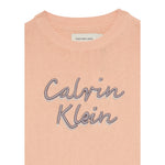 Calvin Klein Maglia Girocollo tinta unita con Ricami Rosa per Bambina IG0IG02971 ROSA CALVIN KLEIN 