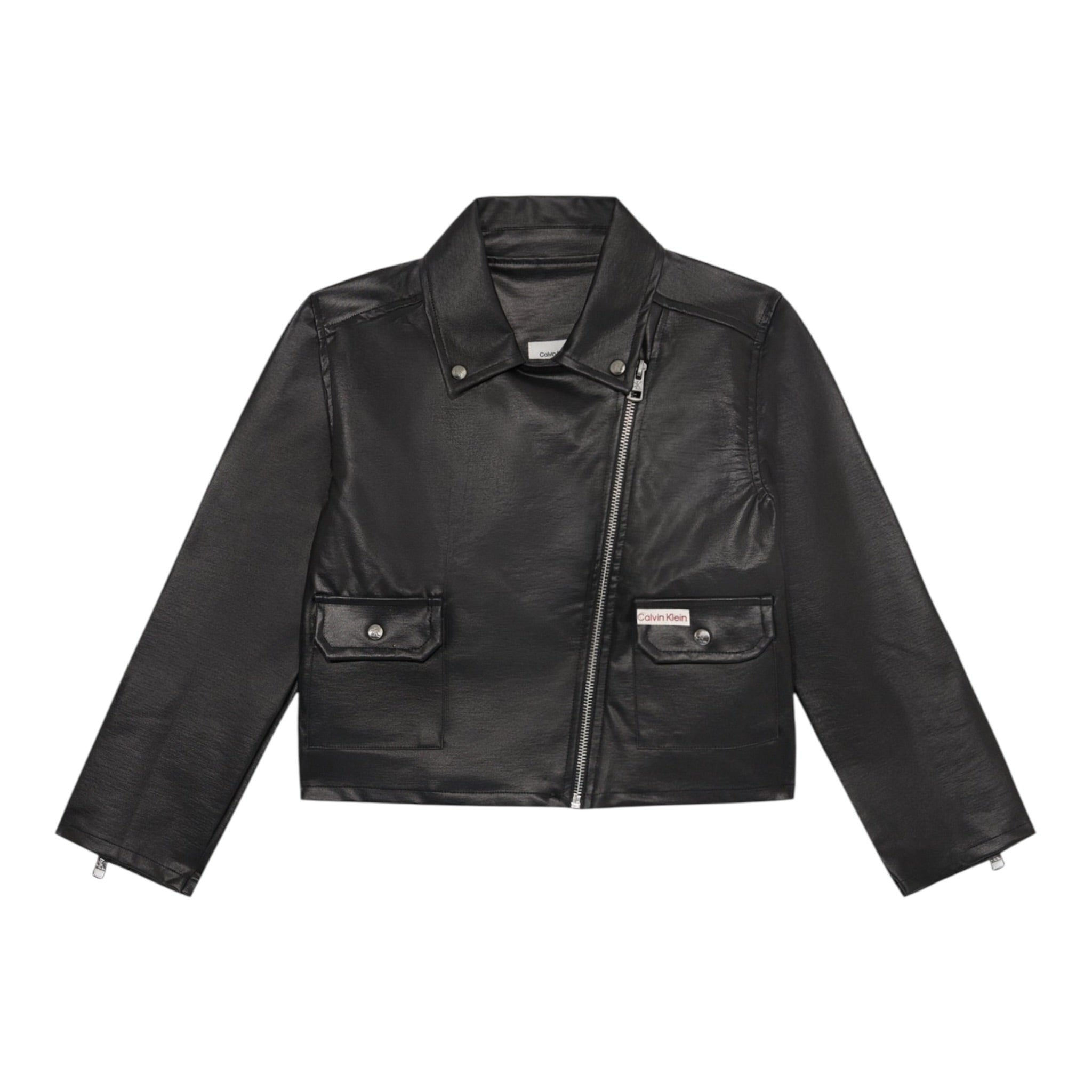 Calvin Klein Chiodo In Ecopelle tinta unita Nero per Bambina IG0IG02982 NERO CALVIN KLEIN 