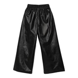 Calvin Klein Pantalone In Ecopelle tinta unita con Elastico In Vita Nero per Bambina IG0IG02983X NERO CALVIN KLEIN 