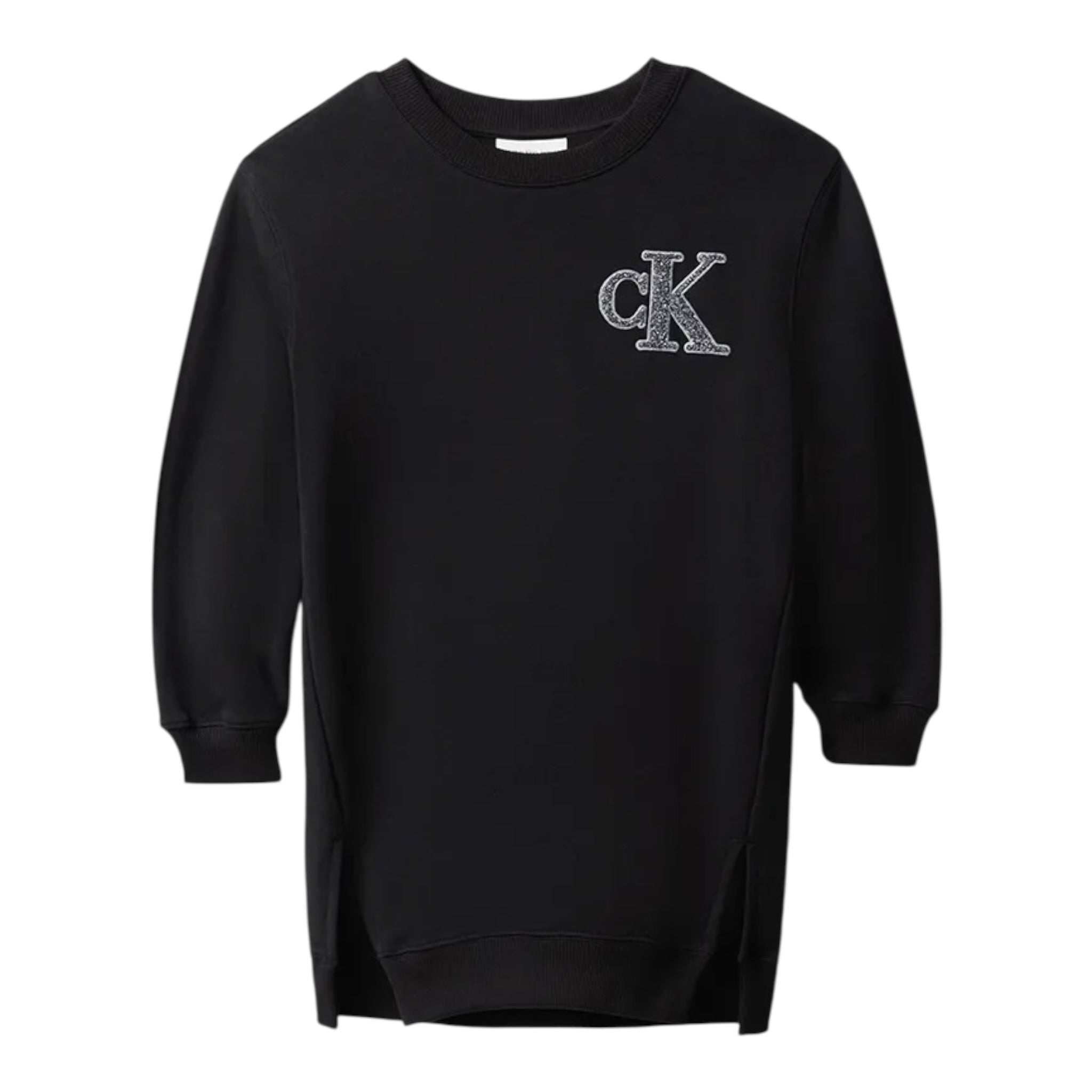 Calvin Klein Abito Manica Lunga Tinta Jnita Nero per Bambina IG0IG03009 NERO CALVIN KLEIN 