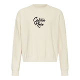 Calvin Klein Maglia Girocollo tinta unita con Ricami Beige per Bambina IG0IG03026 BEIGE CALVIN KLEIN 