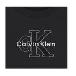 Calvin Klein T-Shirt Girocollo tinta unita con Logo Nero per Bambina IG0IG03031 NERO CALVIN KLEIN 