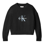 Calvin Klein Maglia Girocollo tinta unita con Logo Nero per Bambina IG0IG03046 NERO CALVIN KLEIN 