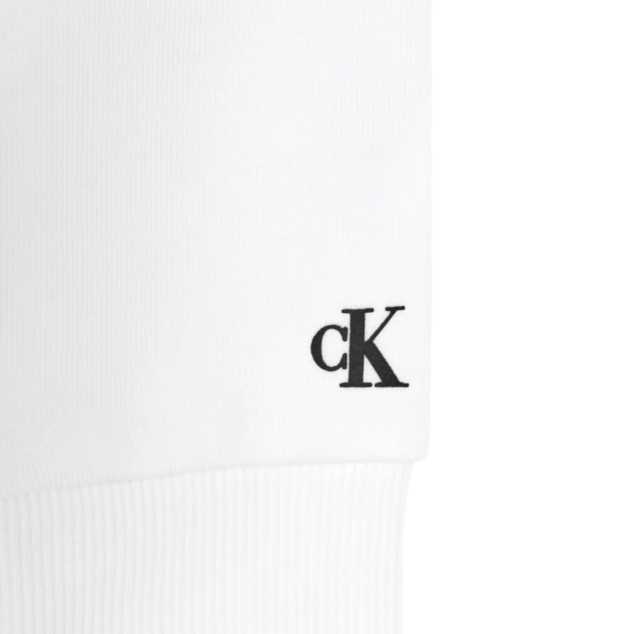 Calvin Klein Felpa tinta unita con Stampa Bianco per Bambino IU0IU00581 BIANCO CALVIN KLEIN 