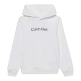 Calvin Klein Felpa tinta unita con Cappuccio E Stampa Bianco per Bambino IU0IU00679X BIANCO CALVIN KLEIN 