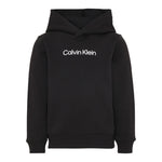 Calvin Klein Felpa Chiusa con Cappuccio tinta unita Nero per Bambino IU0IU0679T NERO CALVIN KLEIN 