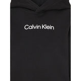 Calvin Klein Felpa Chiusa con Cappuccio tinta unita Nero per Bambino IU0IU0679T NERO CALVIN KLEIN 