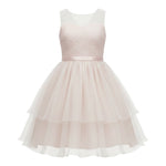Carlo Pignatelli Abito Cerimonia tinta unita con Tulle Rosa per Bambina ABC0161C ROSA CARLO PIGNATELLI 