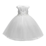 Carlo Pignatelli Abito Cerimonia tinta unita con Tulle Bianco per Bambina ABC3117CF BIANCO CARLO PIGNATELLI 