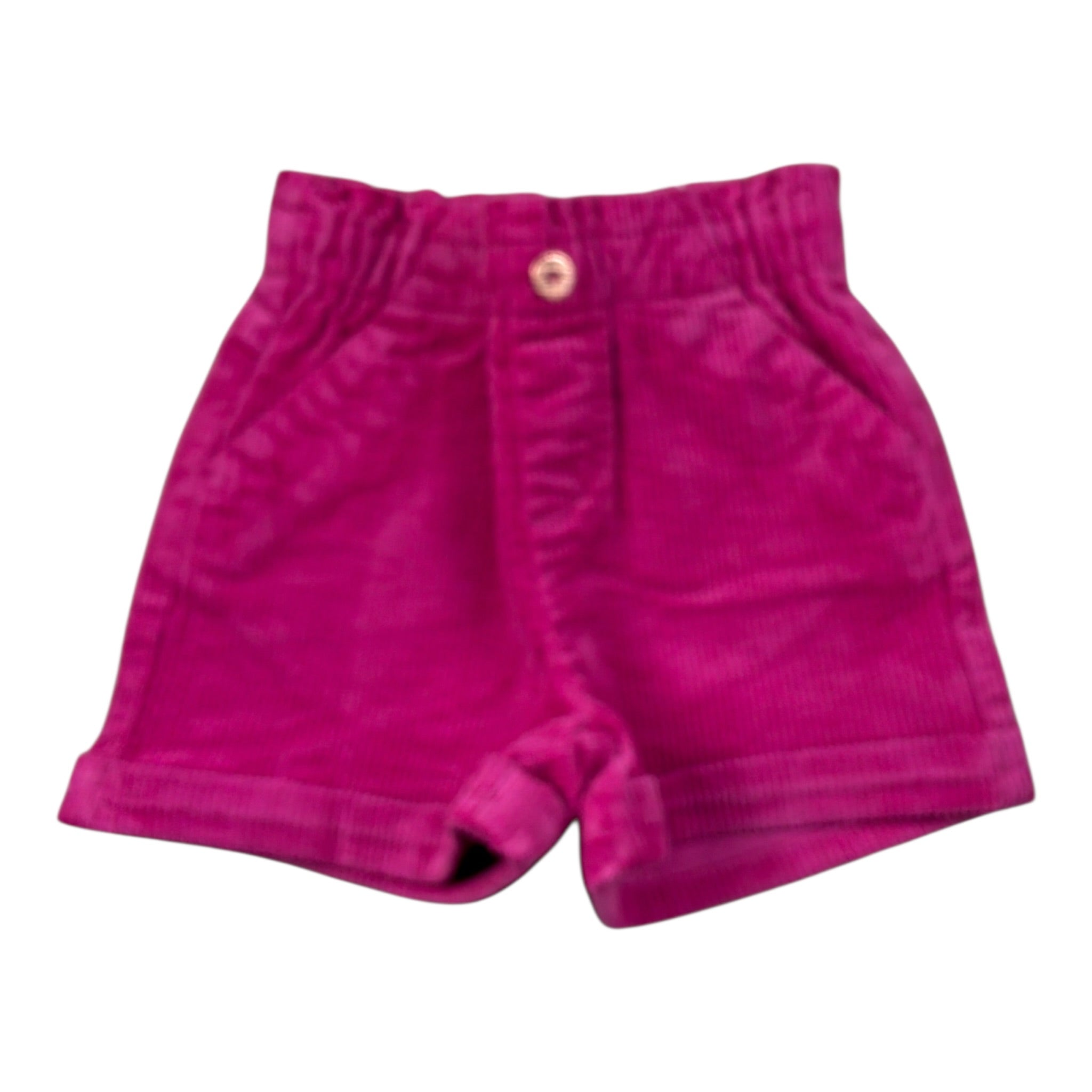 Carre'Ment Beau Short tinta unita con Elastico In Vita Fuxia per Neonata Y30208 FUXIA CARRE'MENT BEAU 